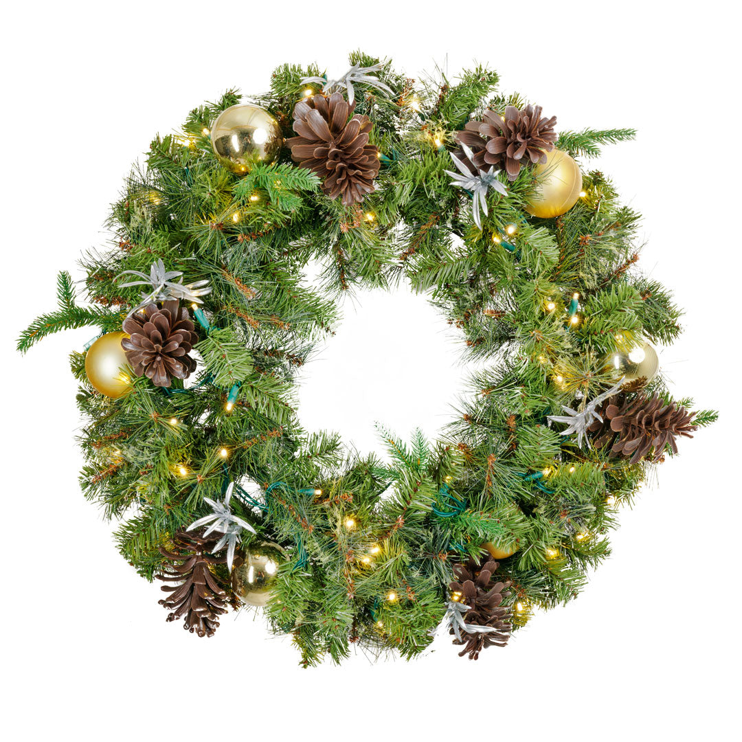 BEAUTYBIGBANG Holy Christmas Wreath with Lights, Christmas Wreath