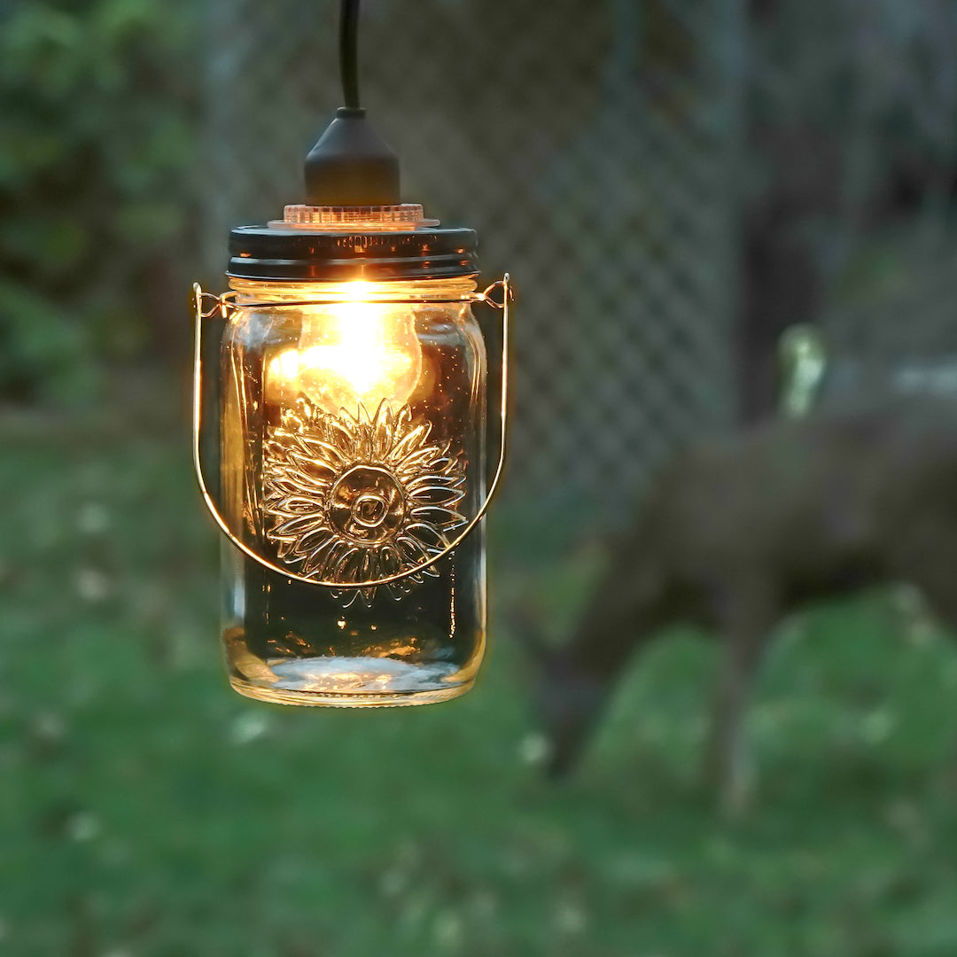 Decorative E26 Mason Jar Pendant Lantern