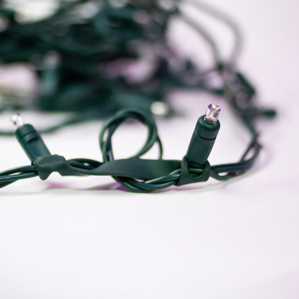 Stretch-String Mini Lights - RGBWW - Green Wire (25 ft)