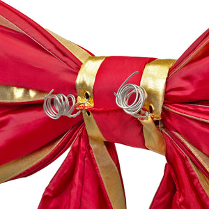 Nylon Red Bow with Gold Trim (Case of 20/10) Preorder