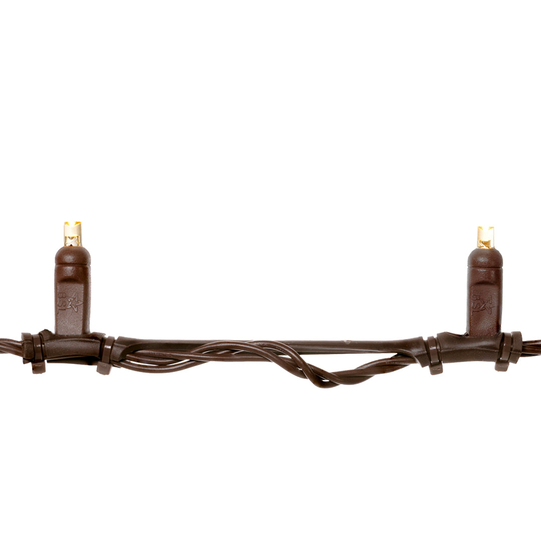 Stretch-String Mini-Lights (Brown Wire) - Coaxial Plug
