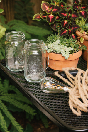 E26 Mason Jar Pendant Lantern