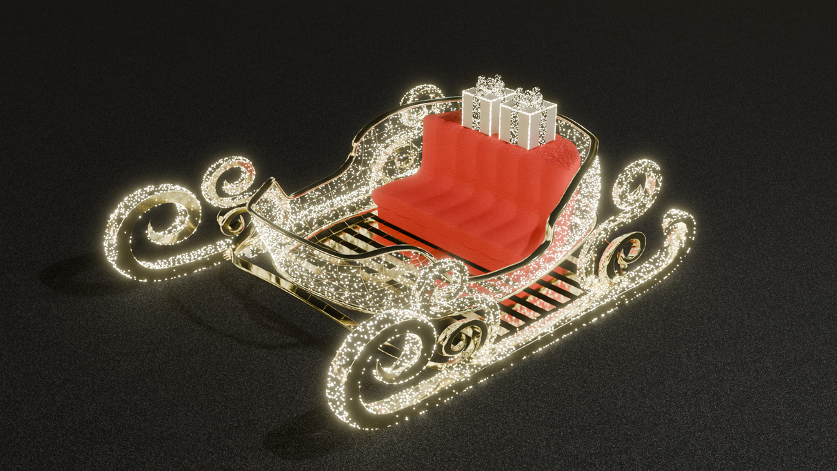 Santa’s Sleigh Sculpture