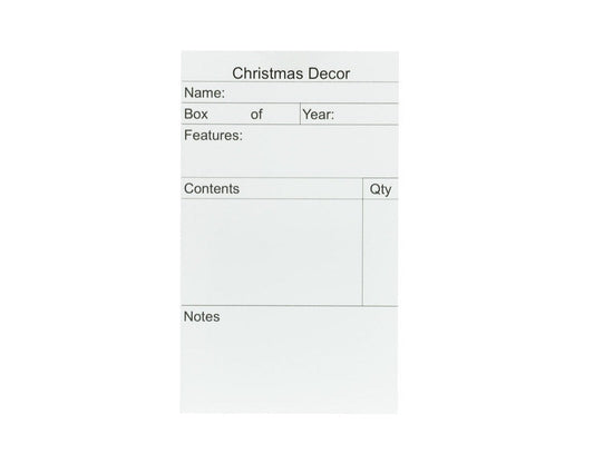 Christmas Decor Storage Labels