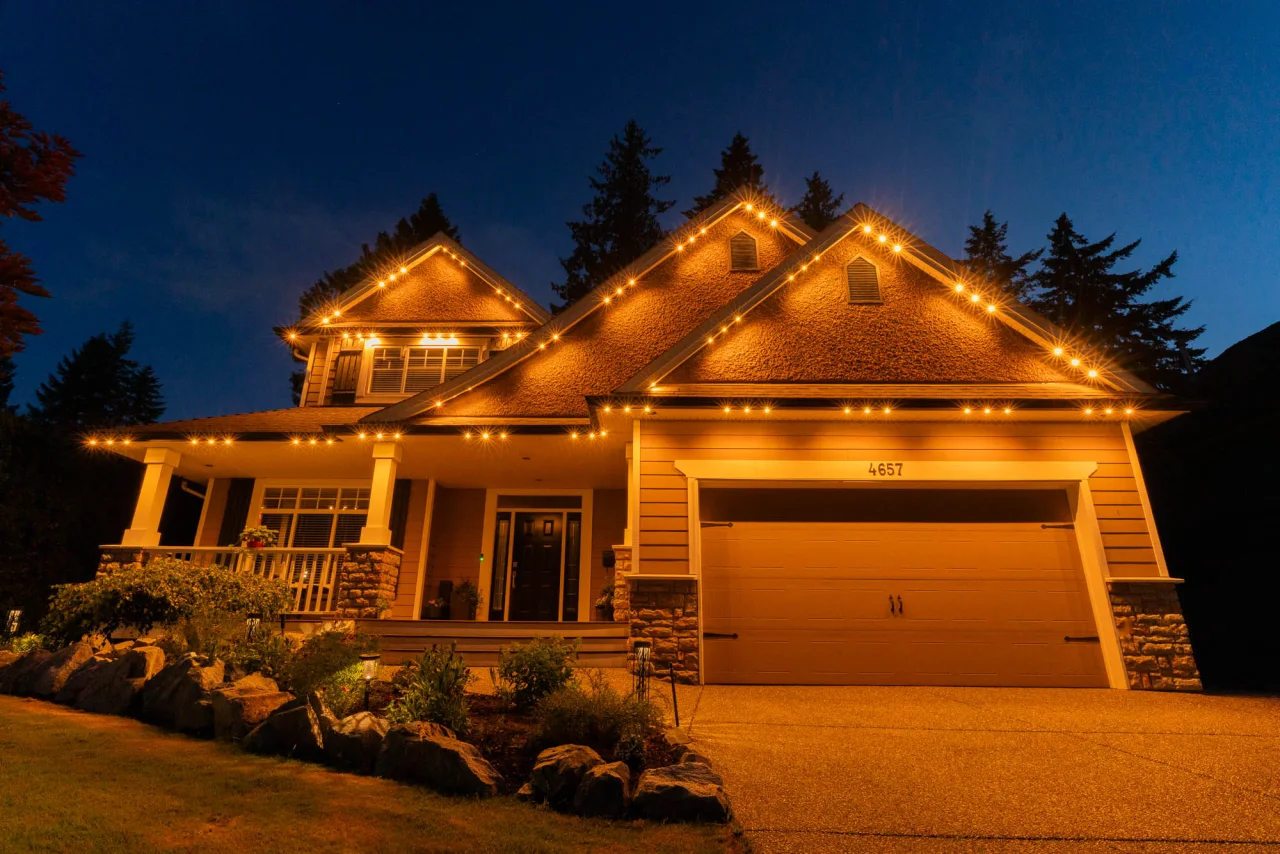 Permanent lighting on a home: Everyday white